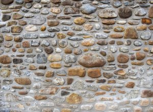 Exterior stone wall